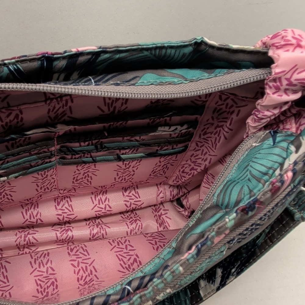 Lug Mambo Crossbody Bag Tropical Leaf Teal Grey - Picture 11 of 16